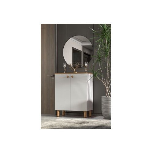 Hanah home Višenamenska komoda Atlantic Pine Bela Toriva A Cene