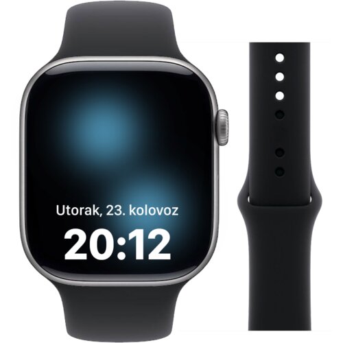Apple Watch Series 11&nbsp;GPS + Cellular 46mm Space Grey Aluminium Case with Black Sport Band - M/L, (5000011466) Cene