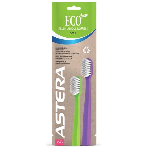 Astera Četkice za zube Eco Green Soft Duo Pack Cene