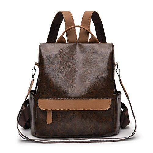 INF Ženski modni nahrbtnik iz umetnega usnja - eleganten in vsestranski DarkBrown, (21748615) Cene