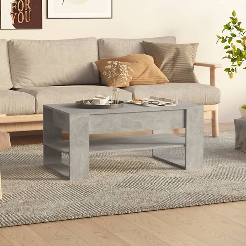 Furnova Klubska mizica betonsko siva 102x55x45 cm konstruiran les, (21914757) Cene