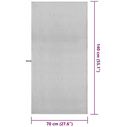  Sportski Ručnici 2 pcs Siva 140 x 70 cm Poliester i poliamid Slike