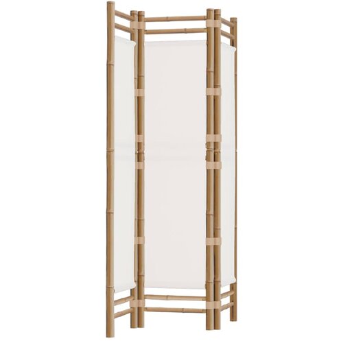 Maison Chic Zložljiva 3-delna Paravan - pregradna stena 120 cm bambus in platno, (22111475) Cene