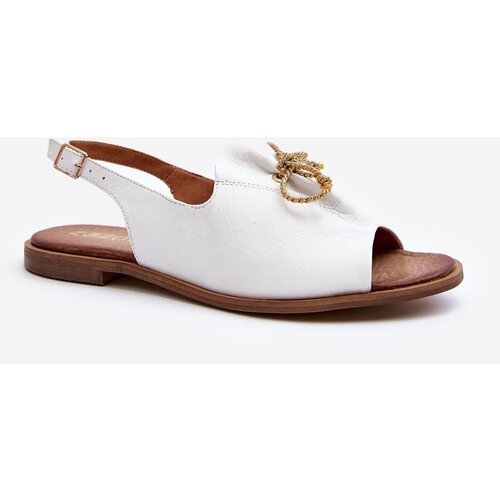 Zazoo Leather Flat Sandals 2898 White Cijene