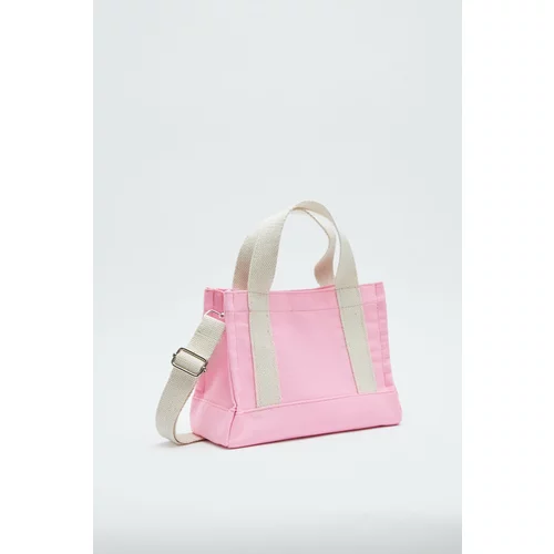 Madamra Women's Pink Canvas Crossbody Bag