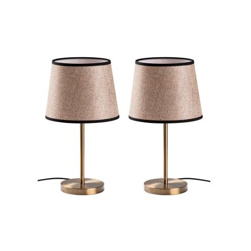 Opviq Set stonih lampi 5102, 21x21x39 cm, IP20, 2 komada, Srebrno-smeđa boja Slike