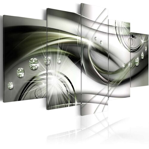  Slika - Glowing Green Wave 100x50 Cijene