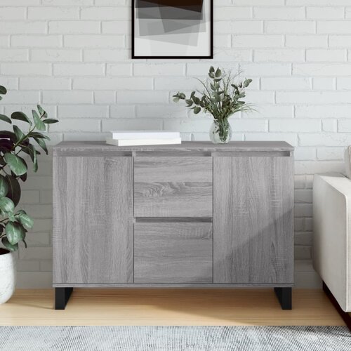 vidaXL Komoda siva sonoma 104x35x70 cm inženirski les Cene
