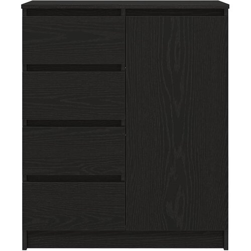  Komoda s ladicama crni hrast 71x35x84 cm konstruirano drvo Slike