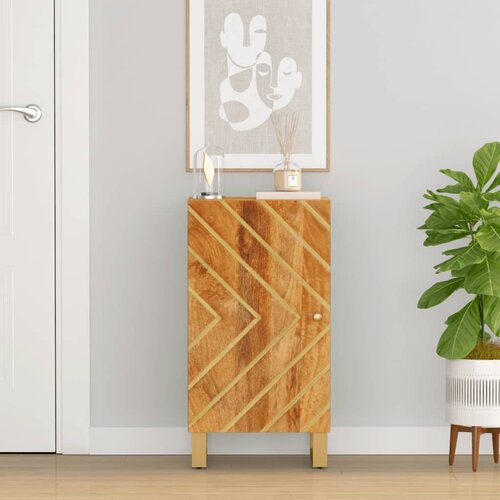 vidaXL Bočni ormarić smeđe-crni 40x33 5x75 cm od masivnog drva manga Cijene