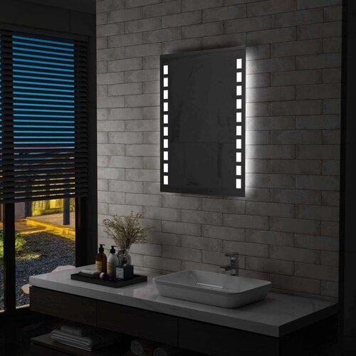 vidaXL kupaonsko LED zidno ogledalo 60 x 80 cm Cijene