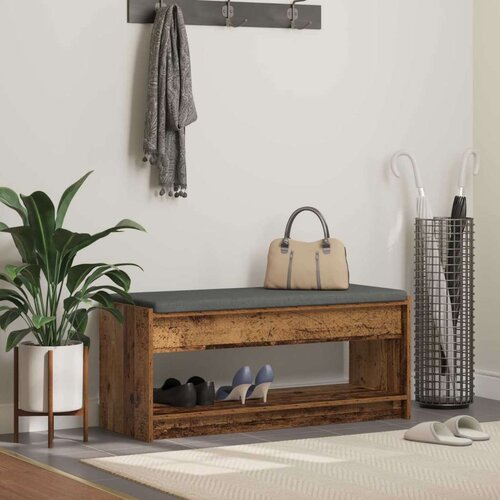  Klupa za hodnik s jastukom Staro drvo 103 x 38 x 45 cm Cijene