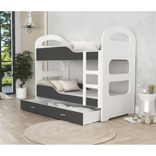 Molarem Home Drveni dječji krevet na kat Dominik s ladicom - sivi - 190x80 cm Cijene
