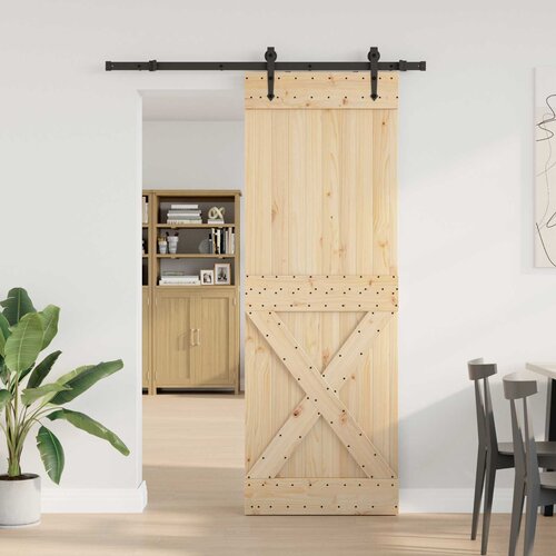  Klizna vrata NARVIK Prirodna i crna 80 x 210 cm (152,5 cm) Cijene