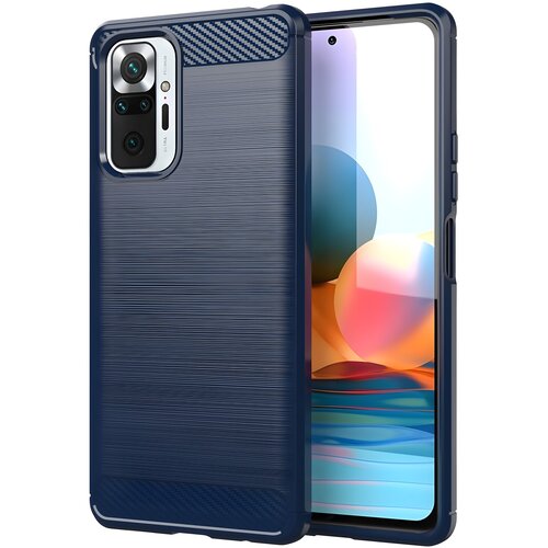 IZMAEL.eu Ohišje Carbon Shield TPU za Xiaomi Redmi Note 10 Pro - Modra Cene