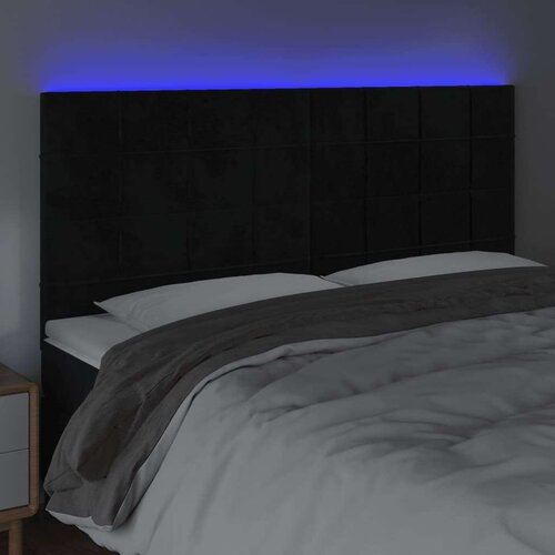  Uzglavlje crno 200x5x118/128 cm bar&amp;scaron;unasto Slike