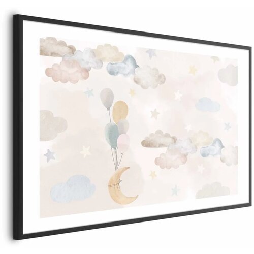  Plakat - Fairytale Sky 90x60 Crni okvir s margom Cene