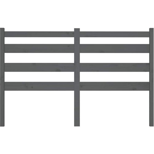  Uzglavlje za krevet sivo 166 x 4 x 100 cm od masivne borovine Slike