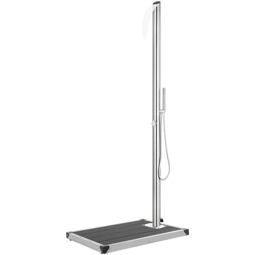  Vrtni tuš s sivim podstavkom 225 cm nerjaveče jeklo, (21416163) Cene