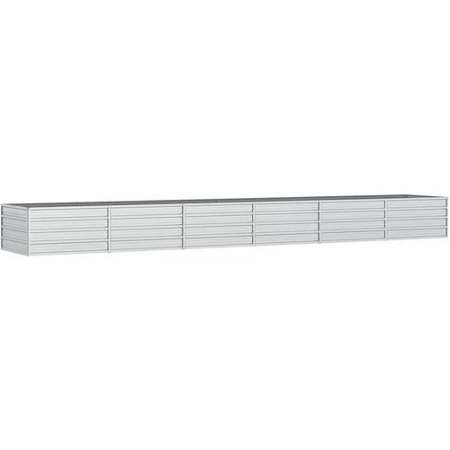 VidaXL Povi&amp;scaron;ena vrtna gredica 480 x 80 x 45 cm pocinčani čelik srebrna Slike