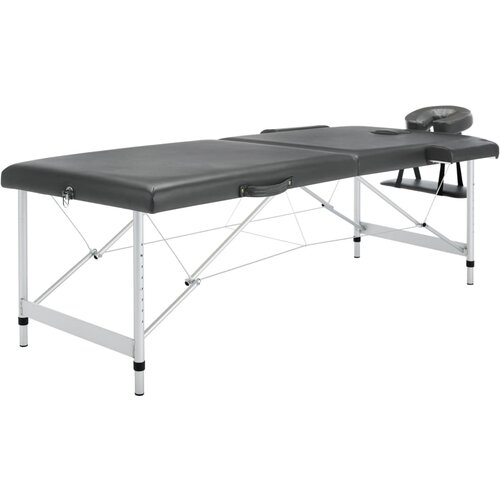  Masažni stol s 2 zone i aluminijskim okvirom antracit 186x68 cm Slike