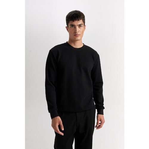 Defacto Regular Fit Crew Neck Jacquard Sweatshirt D5394AX24AU Slike