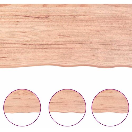 Stolna ploča svjetlosmeđa 120x40x(2-4) cm obrađena hrastovina Slike