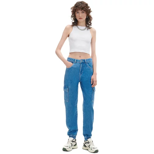 Cropp ženske jogger hlače od trapera s cargo džepovima - Plava  9880Y-50M