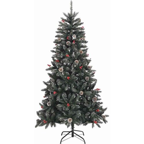 VidaXL Umjetno božićno drvce s stalakom Zelena 99 x 99 x 180 cm Slike