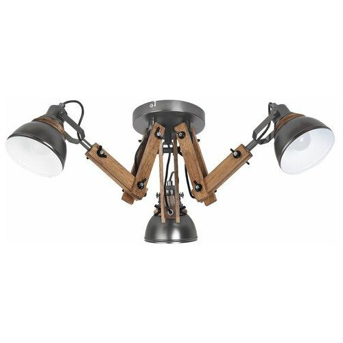 Rabalux aksel plafonska lampa E14 3x15W, drvo/crna industrijska rasveta Slike