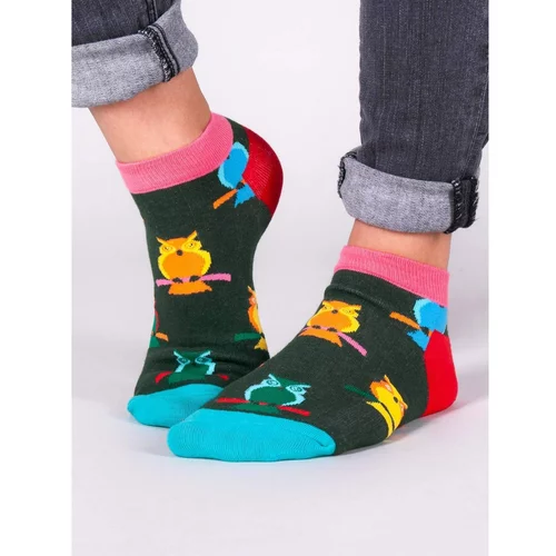 Yoclub Unisex's Ankle Funny Cotton Socks Patterns Colours SKS-0086U-A200