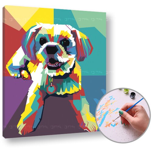  Slikanje po &amp;scaron;tevilkah WHITE DOG | low difficulty Slike