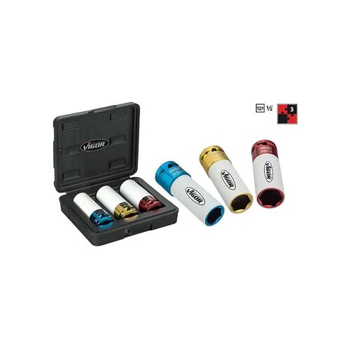 Vigor set nasadnih ključeva za alu felne 1/2&amp;quot; 3 kom V2522 Slike