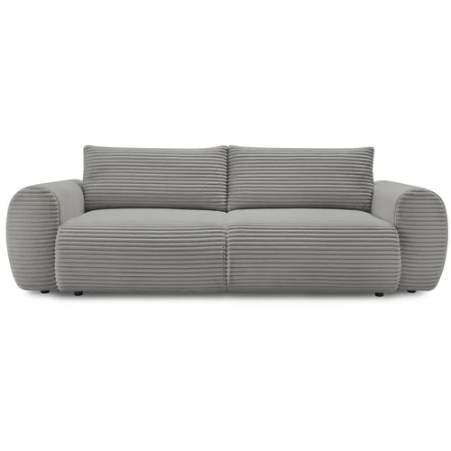 Bobochic Paris Tamno siva sklopiva sofa od samta 257 cm Lucien –