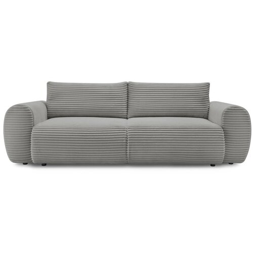 Bobochic Paris Temno siva raztegljiva sedežna garnitura iz rebrastega žameta 257 cm Lucien – Cene