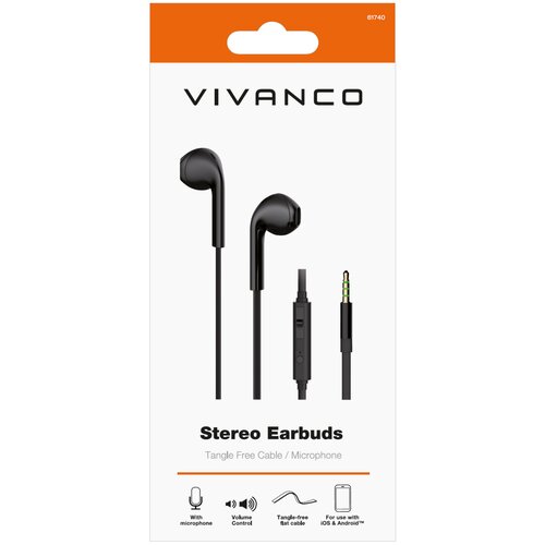 Vivanco stereo slu&amp;scaron;alke črne Slike