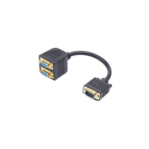 VIDEO spliter GEMBIRD 1 to 2 VGA, 2xHD15F, 1xHD15M, 0,2m, black, CC-VGAX2-20CM Slike