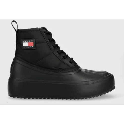 Tommy Jeans Snežke Fashion Boot, črna barva
