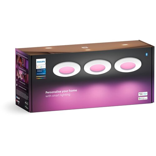 Philips 929003712102 hue wca ugradna spot svetiljka slim s x3 bela ( 20958 ) Slike