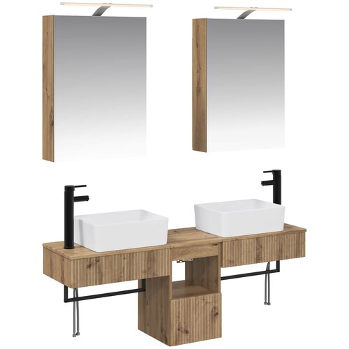  Set ormarića za kupaonicu 5 pcs Hrast artisan 50 x 14,5 x 70 cm Cijene