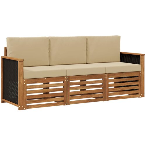  Setovi sofa 3 kom. Čvrsto drvo akacije Slike
