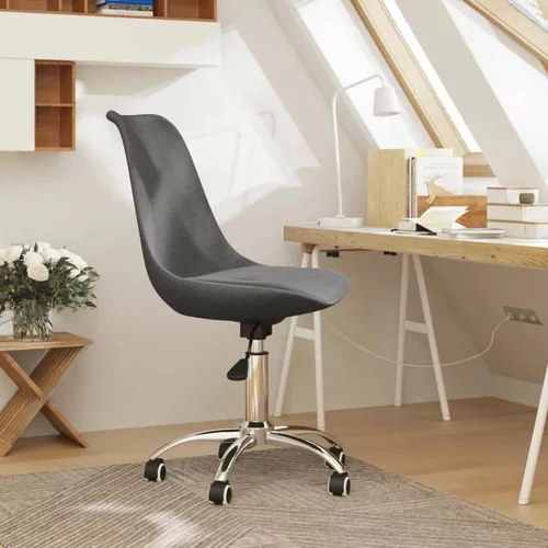  Vrtljiv pisarniški stol temno sivo blago, (20669176)