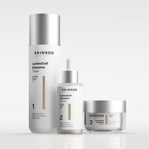SKINSOO LuminaCell Exosome Toner posvetlitveni tonik za obraz 200 ml Slike