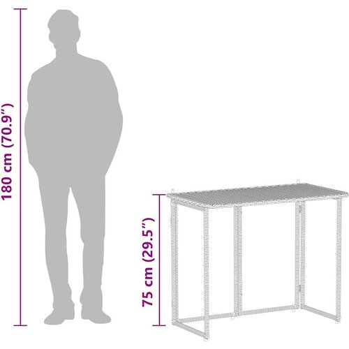 VidaXL sklopivi vrtni stol bež 90x51x75 cm poliratan Slike