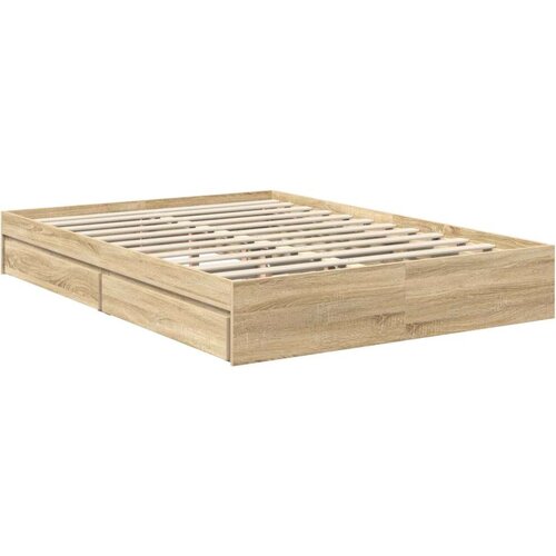  Krevet s od storage Sonoma hrast 140 x 190 cm Konstruirano drvo Slike