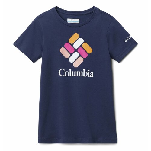 Columbia Majice s kratkimi rokavi MISSION LAKE SS GRAPHIC SHIRT Modra Slike
