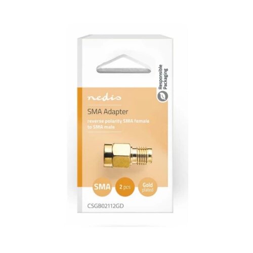 Nedis CSGB02112GD SMA Adapter zenski Reverse Polarity na SMA muski, 50 Ohm (pakovanje i cena je za 2kom) Cene