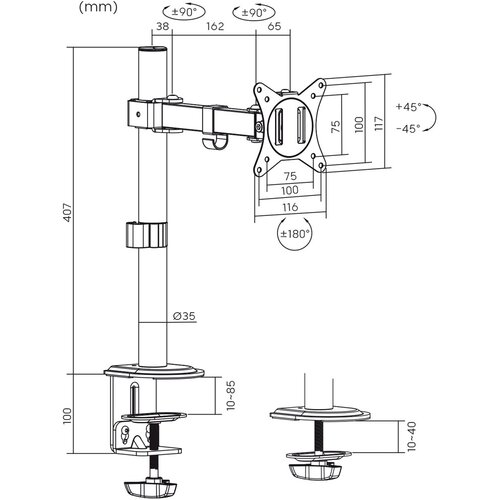 Maclean LCD MONITOR DESK MOUNT MC-572N Cijene