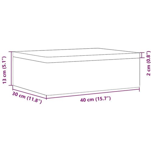 VidaXL Drvena kutija s poklopcem 40x30x13 cm Puno drvo Bor Slike