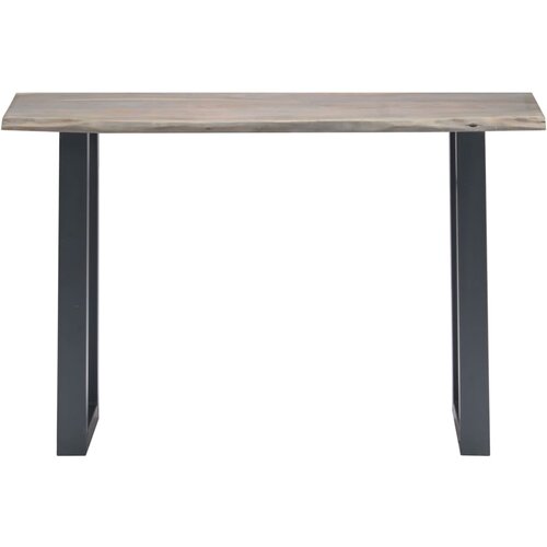 Maison Chic konzolna miza - miza ob steni trden akacijev les in železo 115x35x76 cm siva, (21786415) Slike